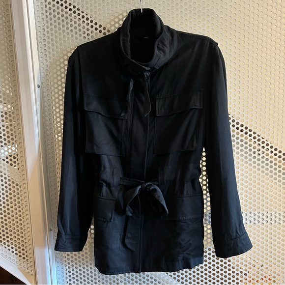 All Saints Aiya Utility Jacket Size Small in Black GUC - Picture 2 of 14
